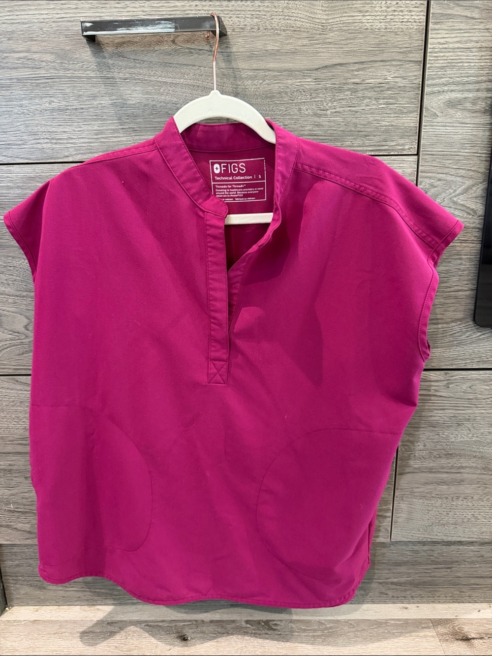 FIGS Women's Raspberry Rafaela Scrub Top